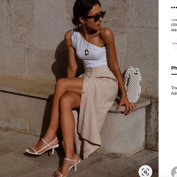 100% Raw Linen Midi Skirt - Picture 8 of 10